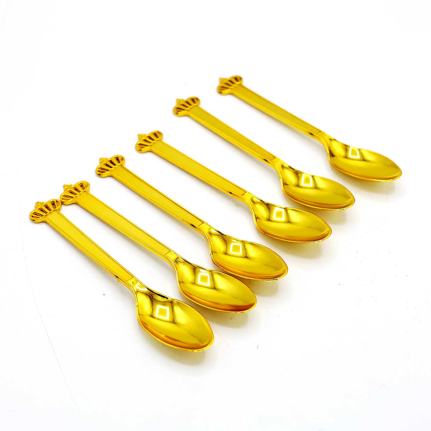 Dispossible Crown Golden Spoon 6Pcs Set