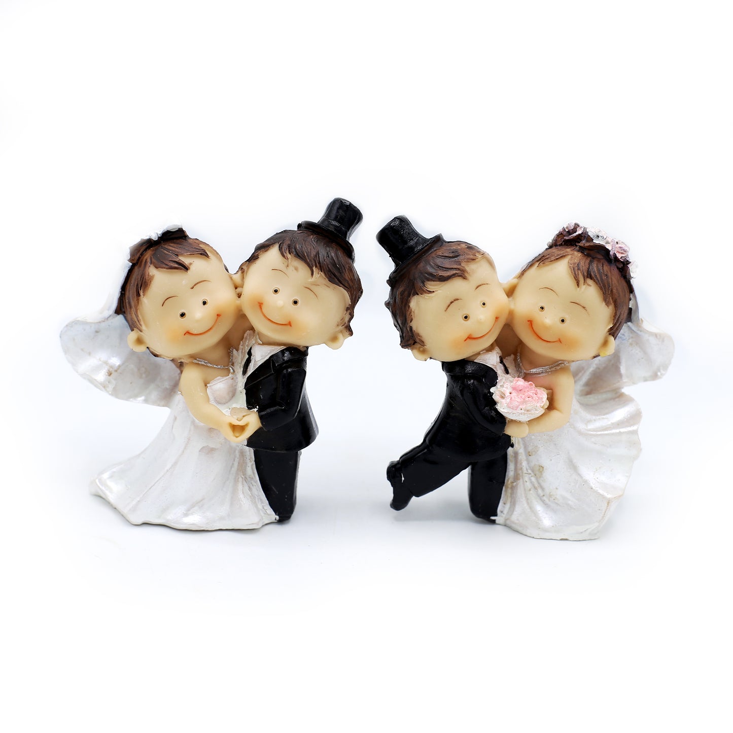 Newly Married Bride And Groom Cake Topper (Design 2)