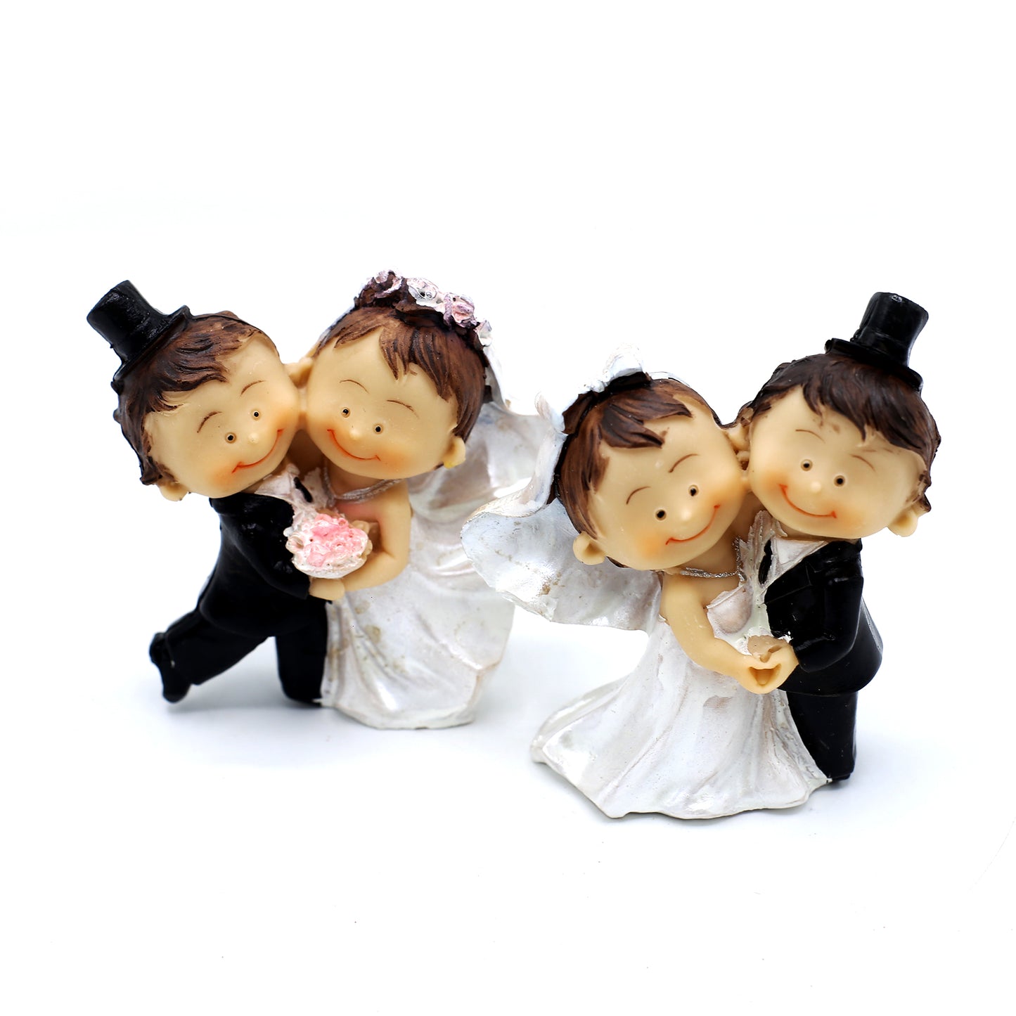 Newly Married Bride And Groom Cake Topper (Design 2)
