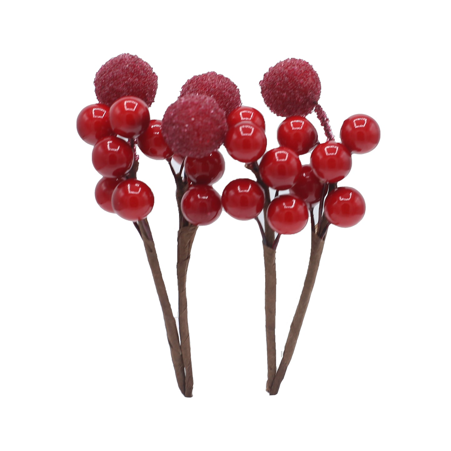 Red Berries Stick Cake Topper 4pcs