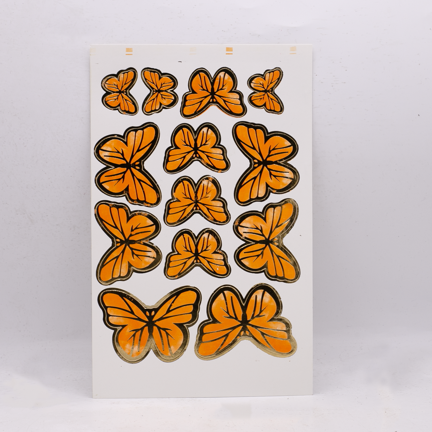 Orange Color Butterflies Cake Topper 13 Pcs Pack