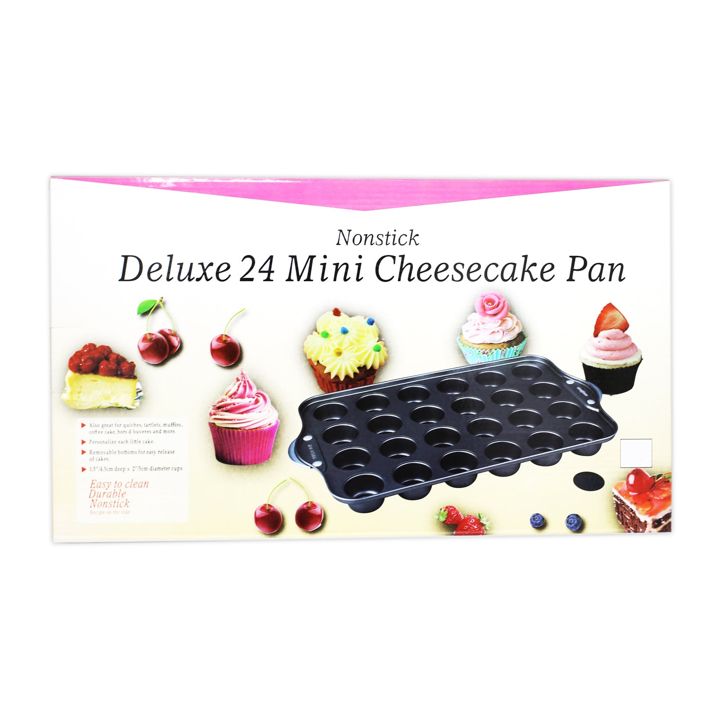 Round Shape Mini Cheese Cake Pan 24 Cavity Non Stick