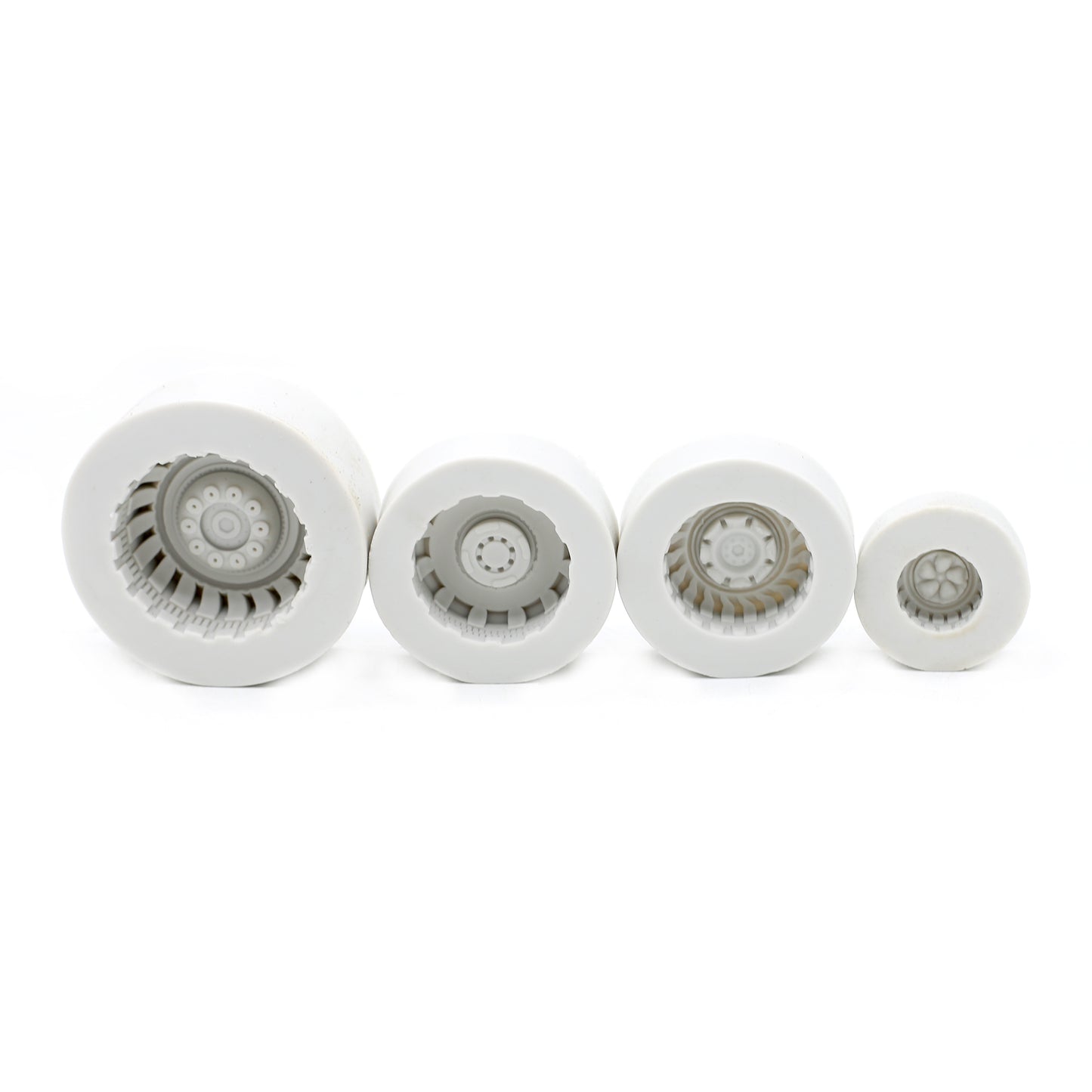 Wheel Fondant Mold 4Pcs Set