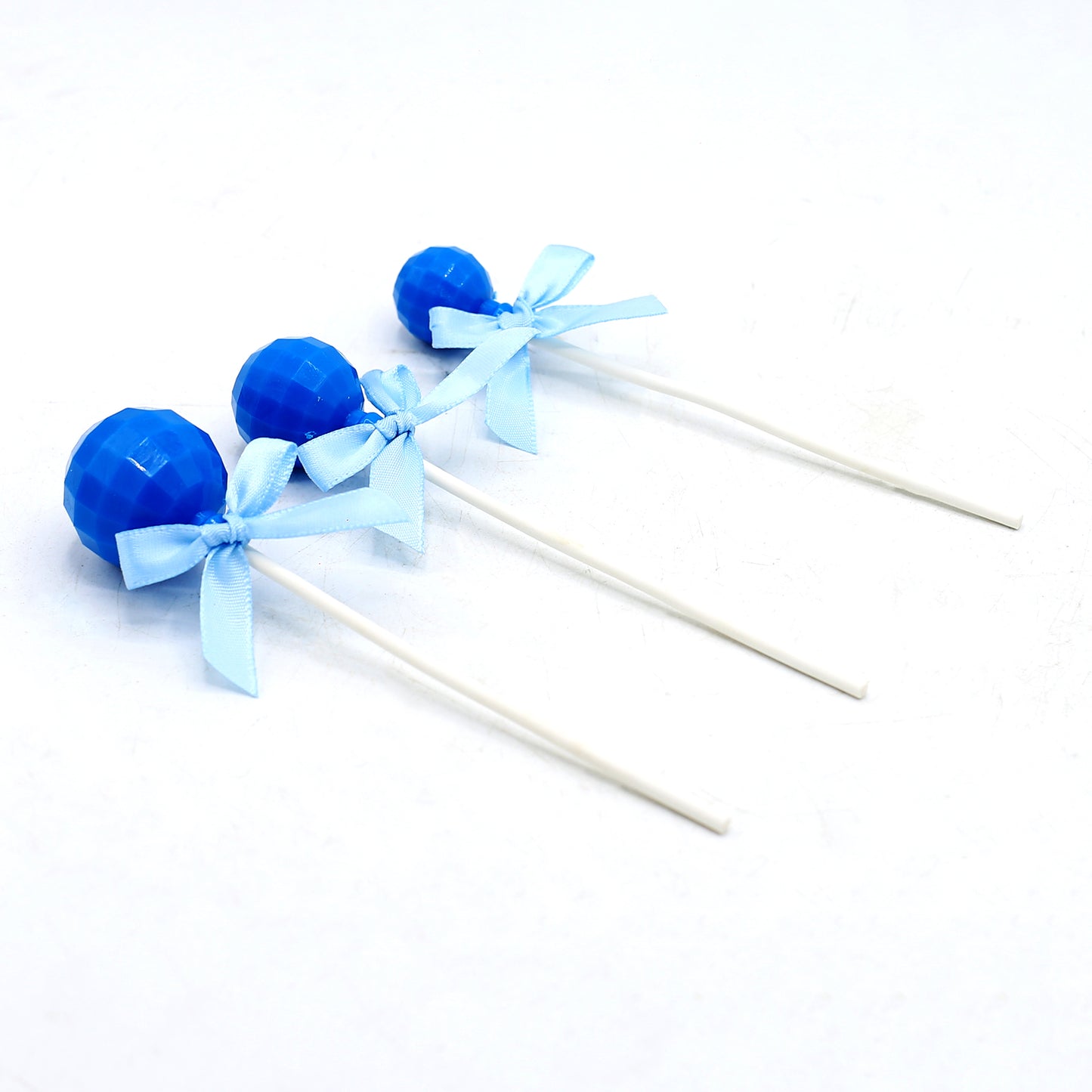 Lollipop Style Cake Toppers Dark Blue 3Pcs Set