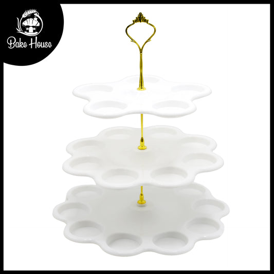 3-Tier Mini Cupcake Stand Plastic