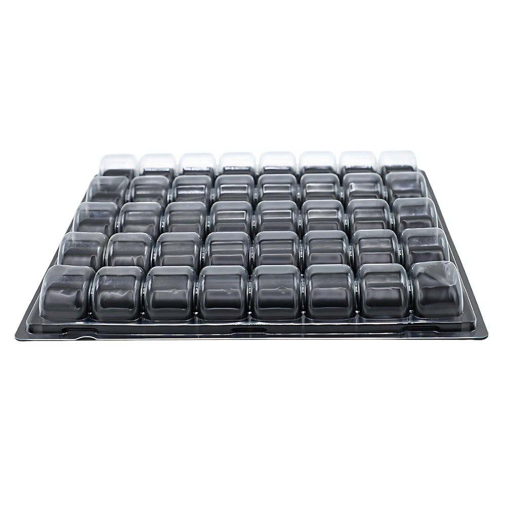 Plastic Macaron Chocolate Container 40 Cavity 2Pcs Set