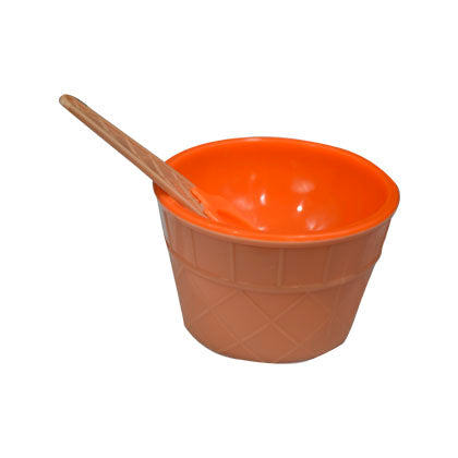 Ice Cream Cup With Spoon Plastic