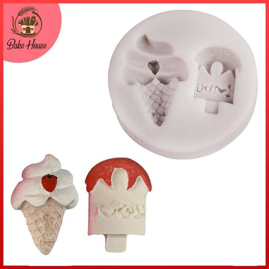 Ice Cream Silicone Fondant Mold 2 Cavity