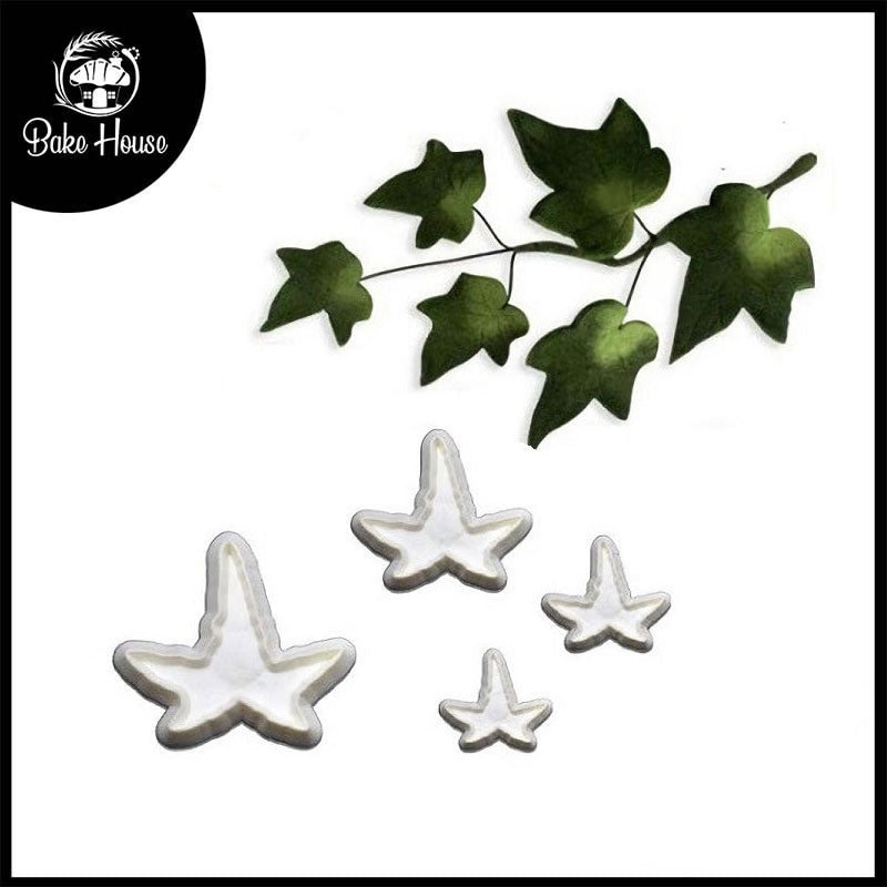 Ivy Leaf Fondant & Cookie Cutter 4Pcs Set Plastic