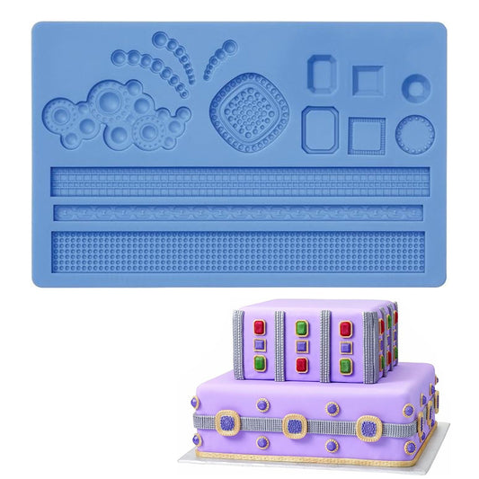 Jewelry Design Silicone Fondant Sheet Mold 14 Cavity