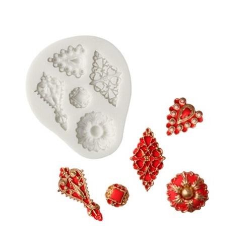 Jewelry Silicone Fondant & Chocolate Mold 5 Cavity