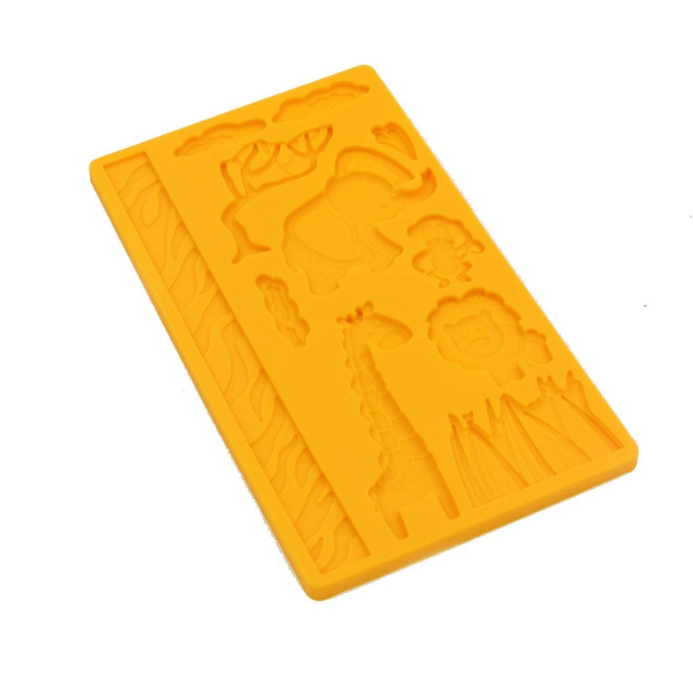 Jungle Animals Silicone Fondant Mold Sheet