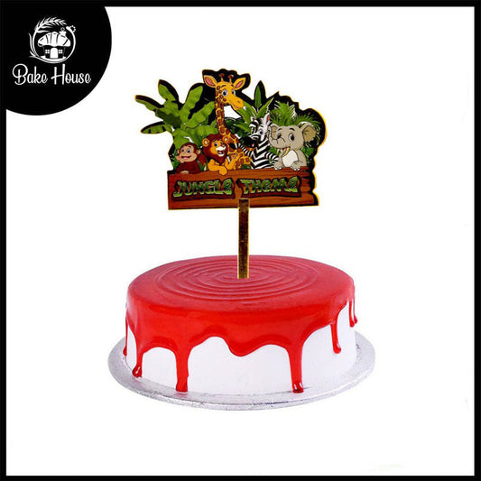 Jungle Theme Happy Birthday Cake Topper