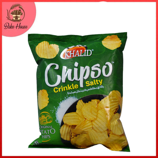Khalid Foods Chipso Crinkle Salty Potato Chips 100gm Pack