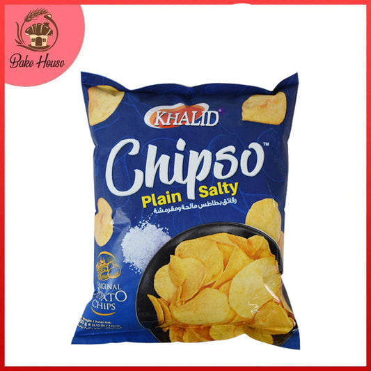 Khalid Foods Chipso Plain Salty Potato Chips 100gm Pack