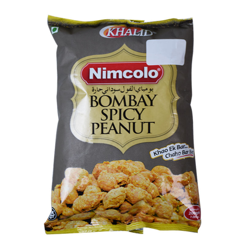 Khalid Foods Nimcolo Bombay Spicy Peanuts 200gm Pack