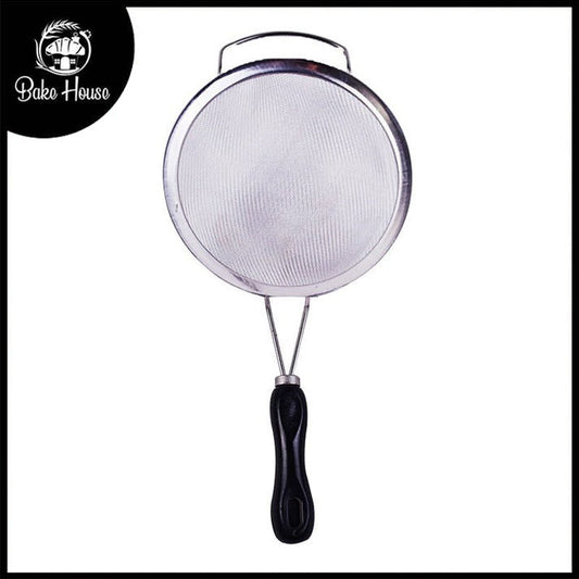 Kitchen Multipurpose Seive Strainer Black Handle 18cm Basket