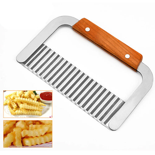 Kurleez & Potato Cutter Stainless Steel With Wooden Handle