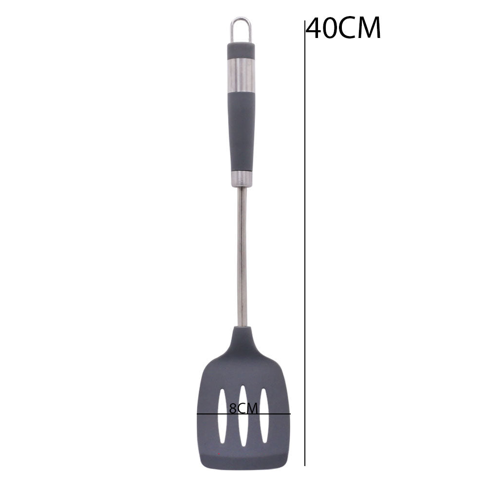 LURWIN Silicone Slotted Spatula Turner With Stainless Steel Handle