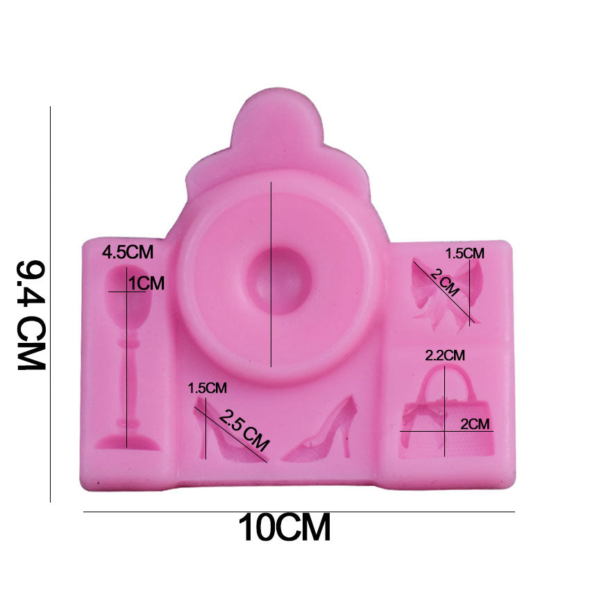 Ladies Fashion Accessories Silicone Fondant Mold 6 Cavity