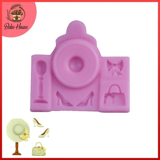 Ladies Fashion Accessories Silicone Fondant Mold 6 Cavity