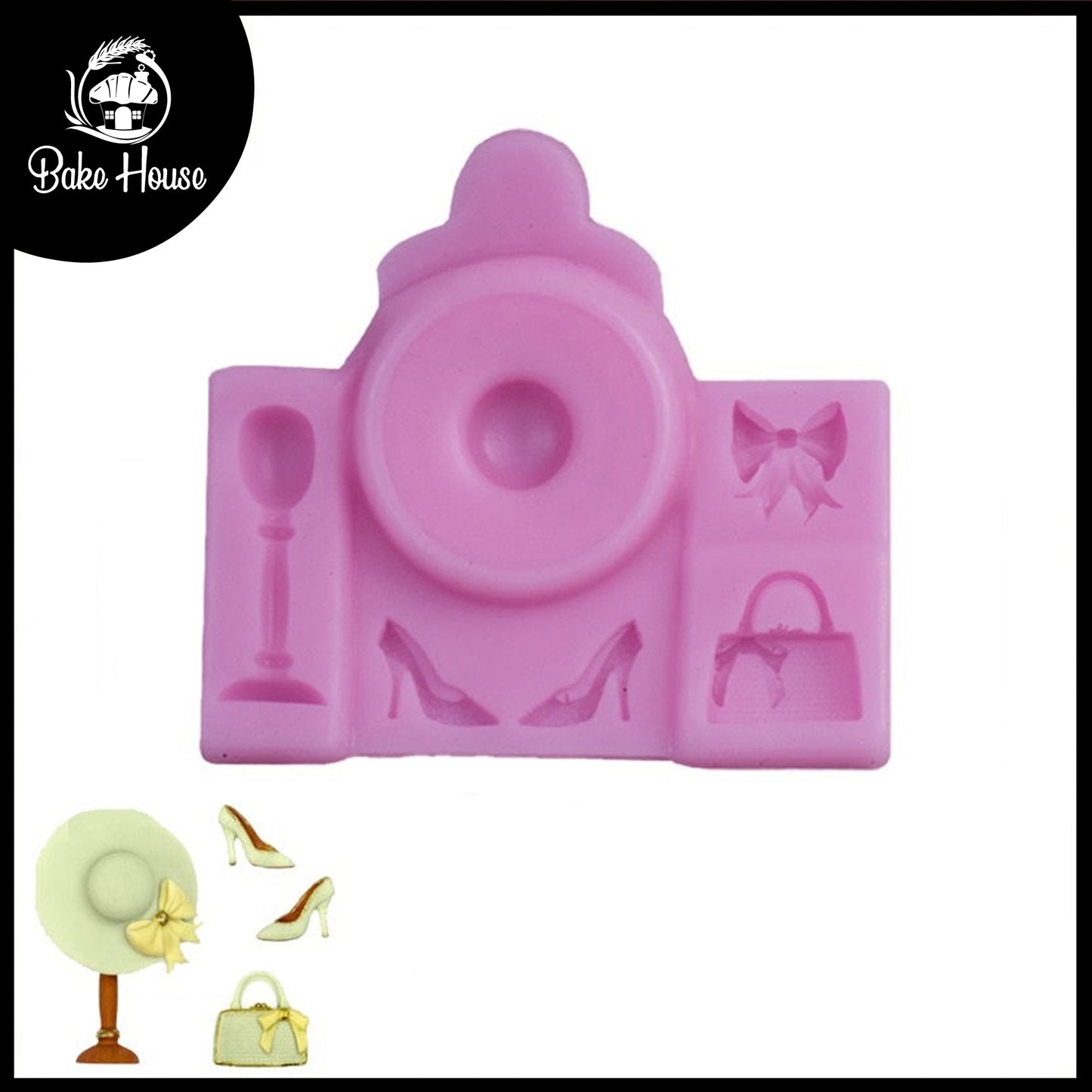 Ladies Fashion Accessories Silicone Fondant Mold 6 Cavity