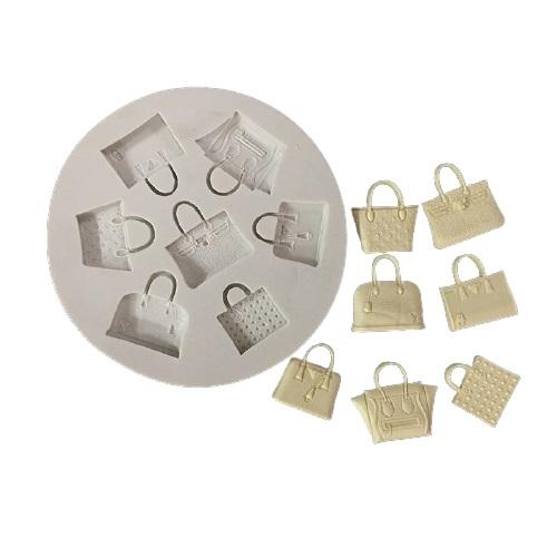 Ladies Hand Bags Silicone Fondant & Chocolate Mold 7 Cavity