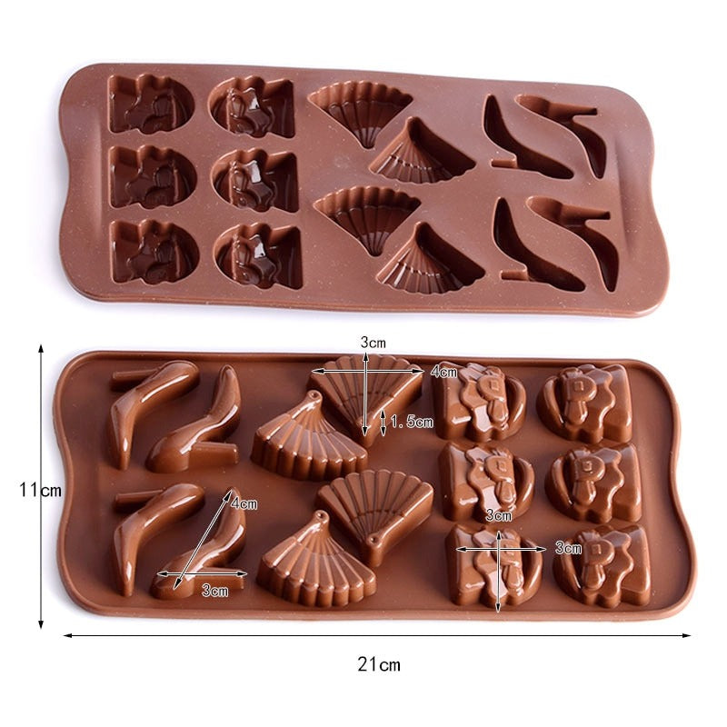 Ladies Theme Silicone Chocolate & Candy Mold 14 Cavity