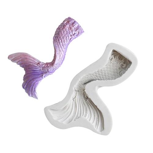 Mermaid Fish Curved Tail Silicone Fondant & Chocolate Mold Large