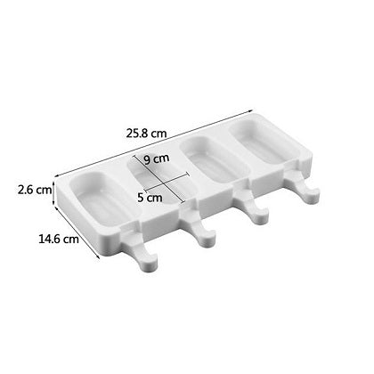 Large Size Popsicle Mold Silicone 4 Cavity