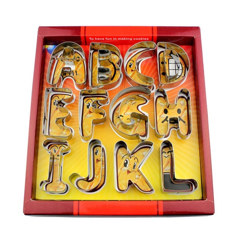 Large Size Stainless Steel Alphabets 26Pcs Gift Box
