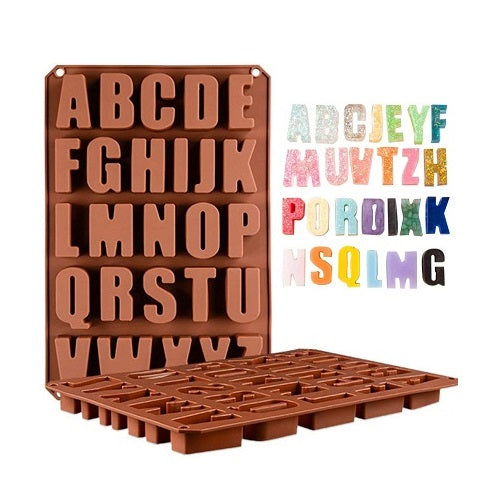 Large Size Uppercase Alphabet Silicone Chocolate Mold A To Z