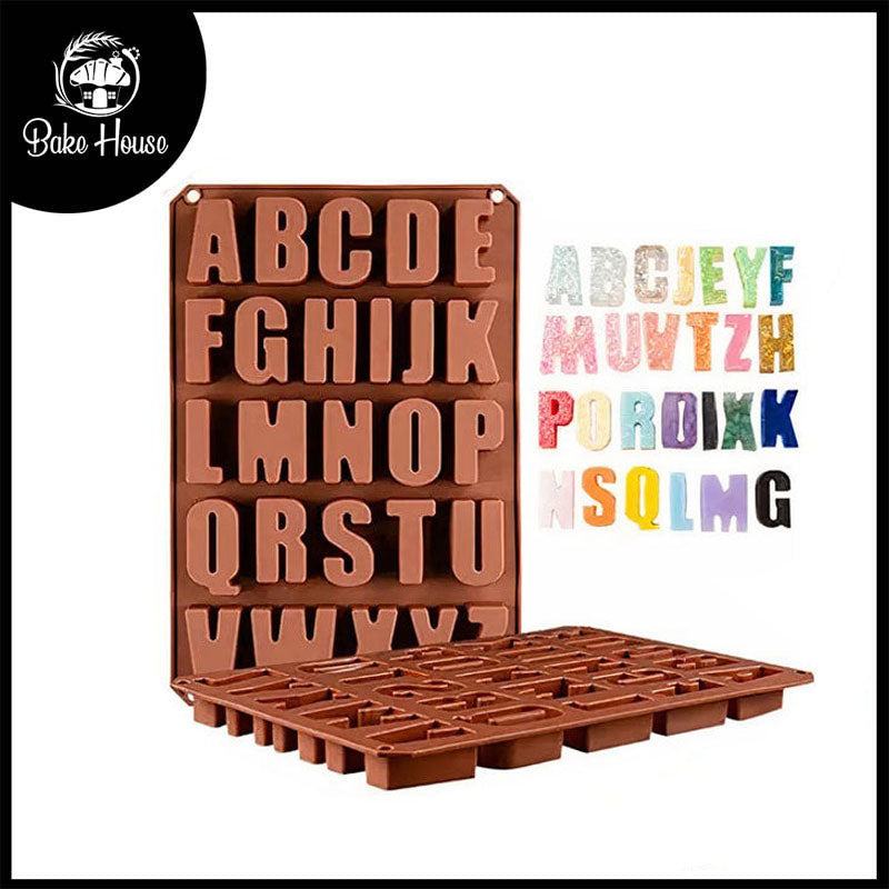 Large Size Uppercase Alphabet Silicone Chocolate Mold A To Z