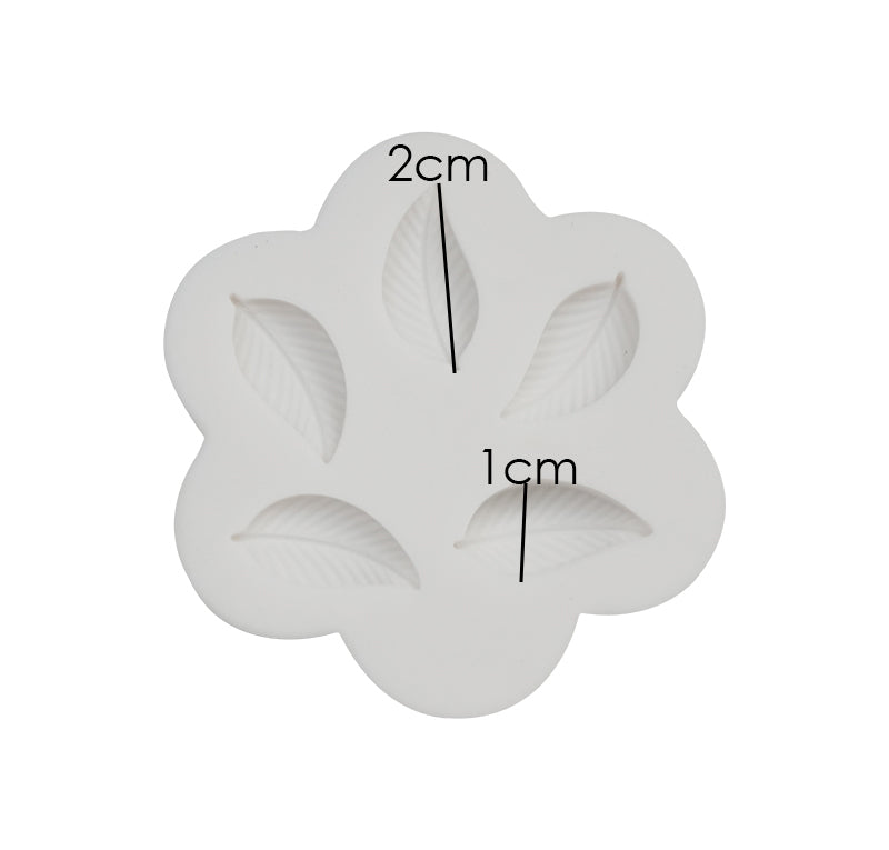 Leaves Silicone Fondant & Chocolate Mold 5 Cavity