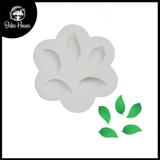 Leaves Silicone Fondant & Chocolate Mold 5 Cavity