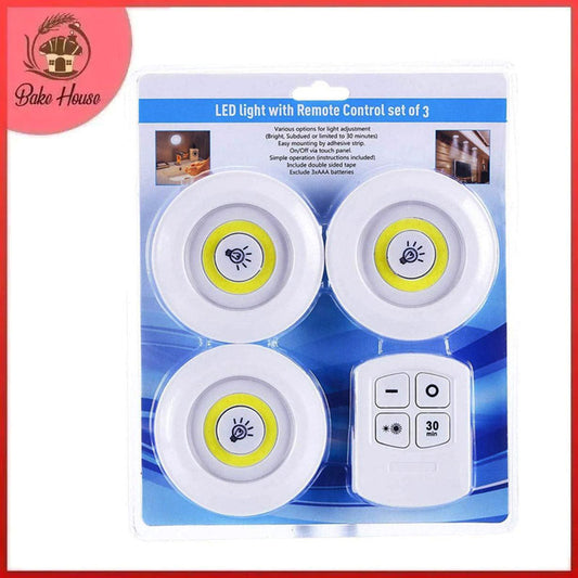 Led Light With Remote Control Set Of 3