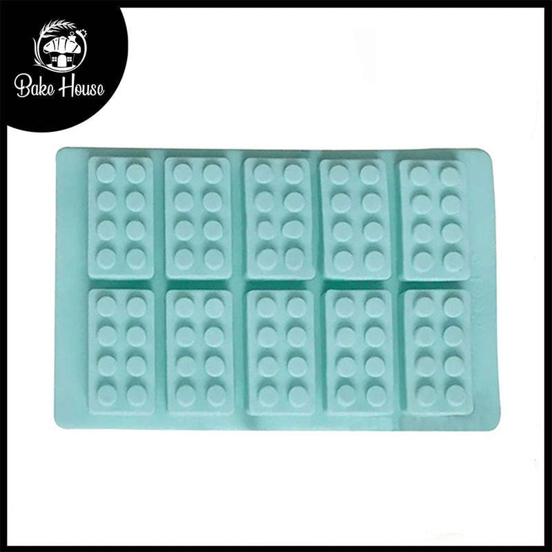 Lego Rectangle Bricks Silicone Chocolate & Fondant Mold 10 Cavity