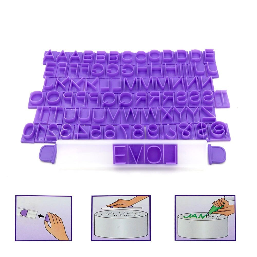 Letter Number Press 88Pcs Set Plastic