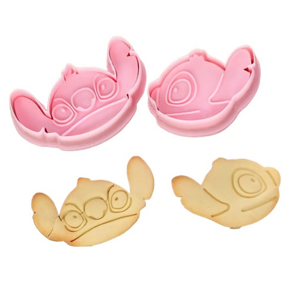 Lilo & Stitch Fondant & Cookie Plunger Cutter 2Pcs Set Plastic