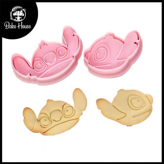 Lilo & Stitch Fondant & Cookie Plunger Cutter 2Pcs Set Plastic