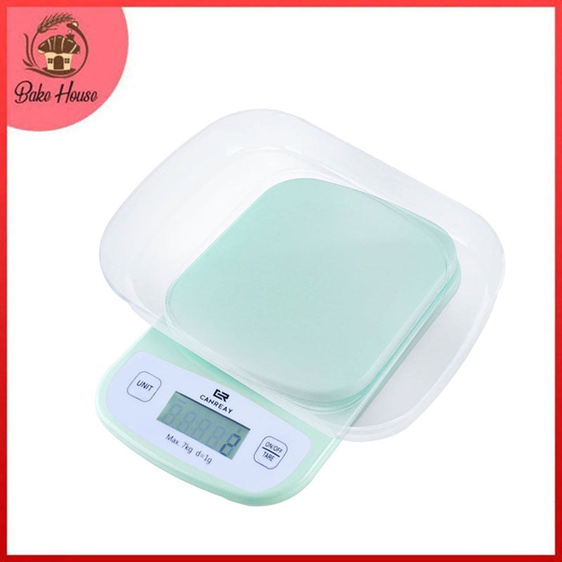 Electronic Digital Kitchen Scale (CR518) - Weight Max 7kg, Measures in 4 Different Units