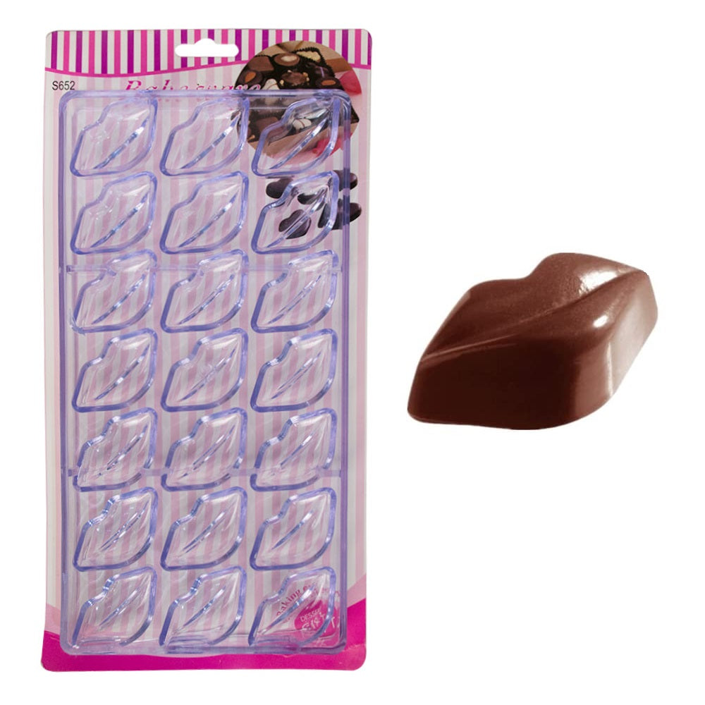 Lips Acrylic Chocolate & Candy Mold 21 Cavity