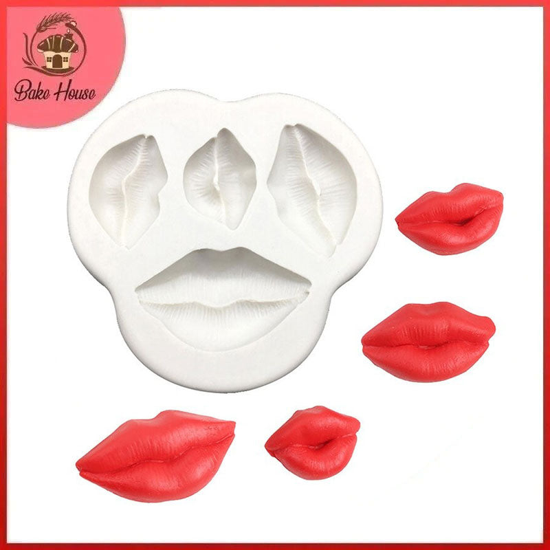 Lips Silicone Fondant & Chocolate Mold 4 Cavity
