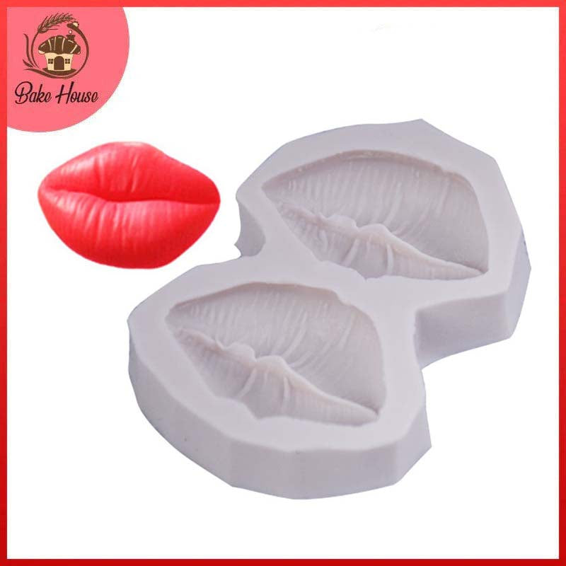 Lips Silicone Fondant Mold 2 Cavity