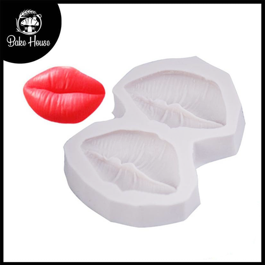 Lips Silicone Fondant Mold 2 Cavity