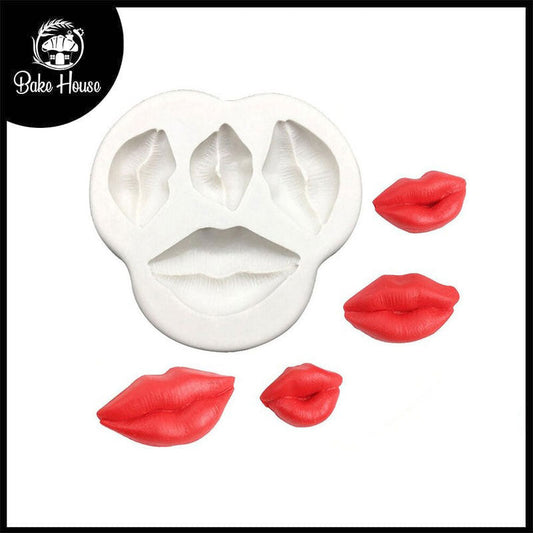 Lips Silicone Fondant & Chocolate Mold 4 Cavity