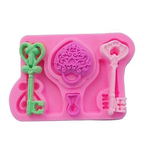 Lock & Keys Silicone Fondant Cake Mold