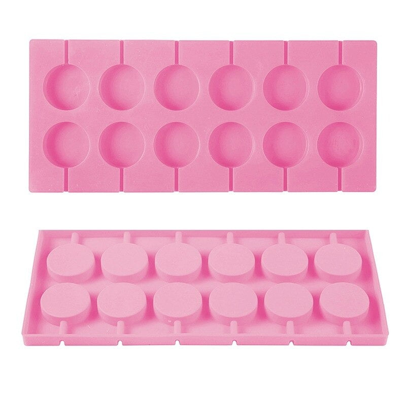 Lollipop Mold Round Silicone 12 Cavity