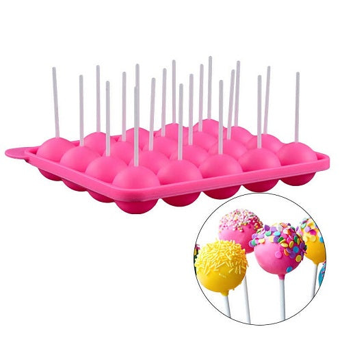 Lollipop Mold Silicone 2Pcs With Pop Sticks 20 Cavity