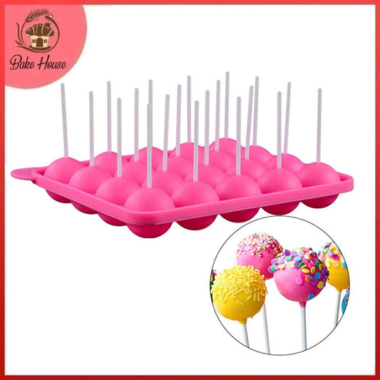 Lollipop Mold Silicone 2Pcs With Pop Sticks 20 Cavity